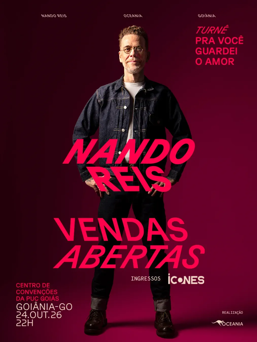 Nando Reis - Turnê “Pra Você Guardei o Amor” - Goiânia