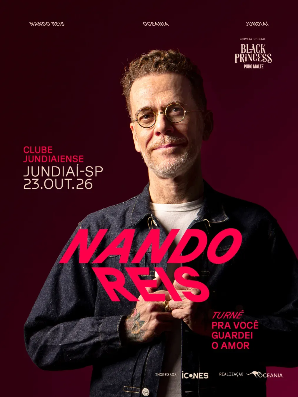 Nando Reis - Turnê “Pra Você Guardei o Amor” - Jundiaí
